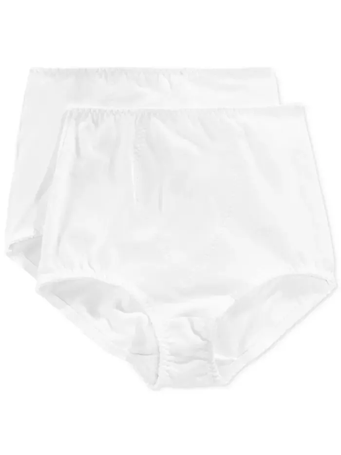 Женские бесшовные трусы-слипы Extra Firm Tummy Control, 2 шт. в упаковке X245 Bali — изображение 5 из 6, белый/белый