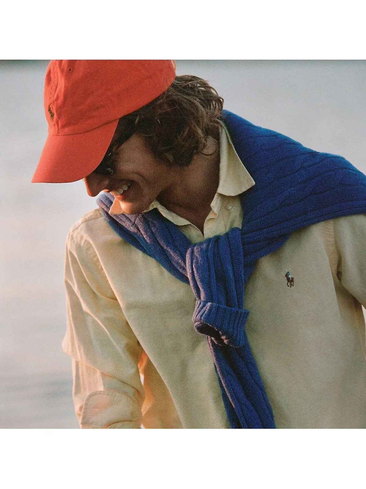 Мужская оксфордская рубашка классического кроя с длинным рукавом Polo Ralph Lauren — изображение 5 из 6, желтый