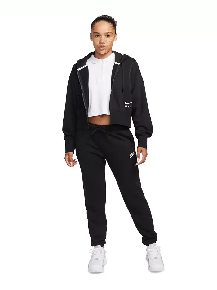 Женские спортивные брюки Club Fleece Mid-Rise Joggers Nike — изображение 1 из 3, черный