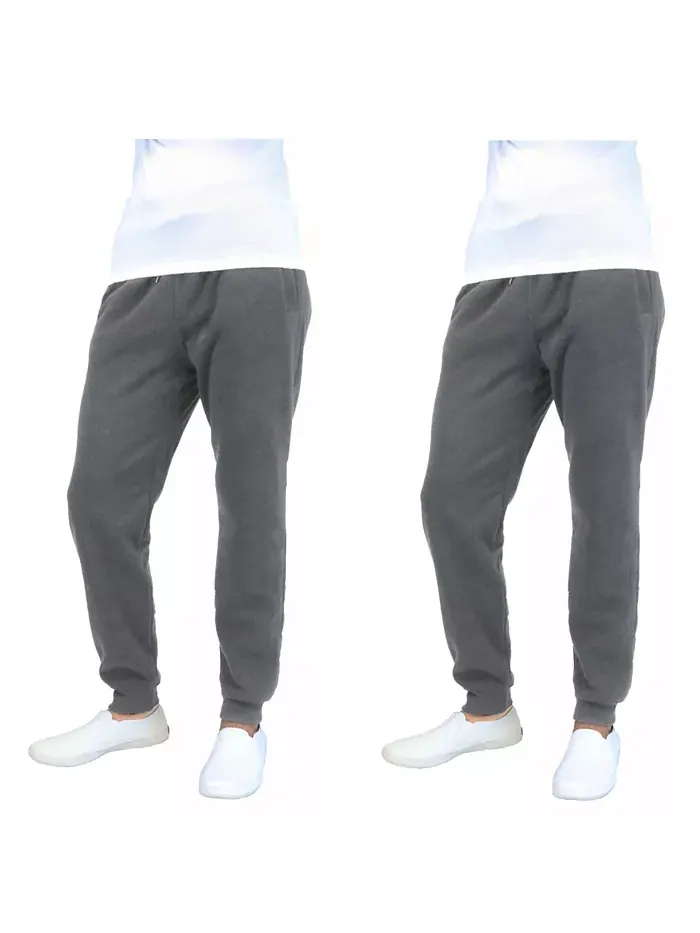 Мужские утепленные спортивные брюки Slim-Fit, 2 пары Galaxy By Harvic — изображение 1 из 2, серый