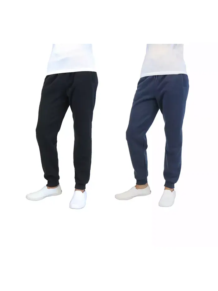 Мужские утепленные спортивные брюки Slim-Fit, 2 пары Galaxy By Harvic — изображение 1 из 1, черный/темно-синий