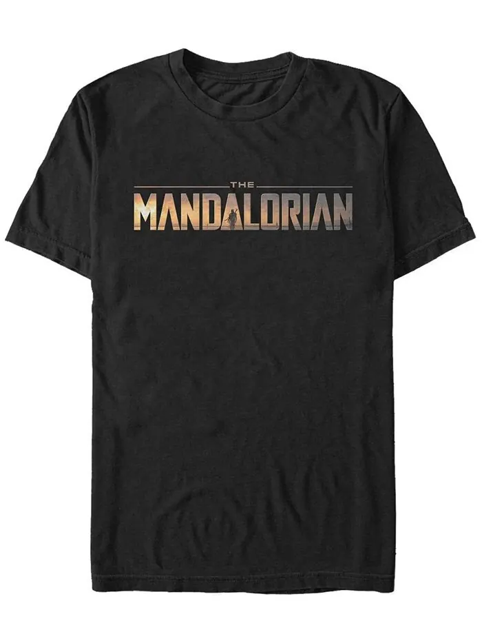 Мужская футболка с короткими рукавами и логотипом Star Wars The Mandalorian Title Fifth Sun — изображение 1 из 2, черный