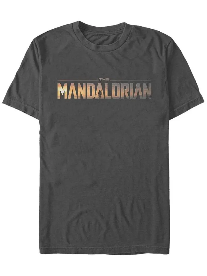 Мужская футболка с короткими рукавами и логотипом Star Wars The Mandalorian Title Fifth Sun — изображение 2 из 2, черный