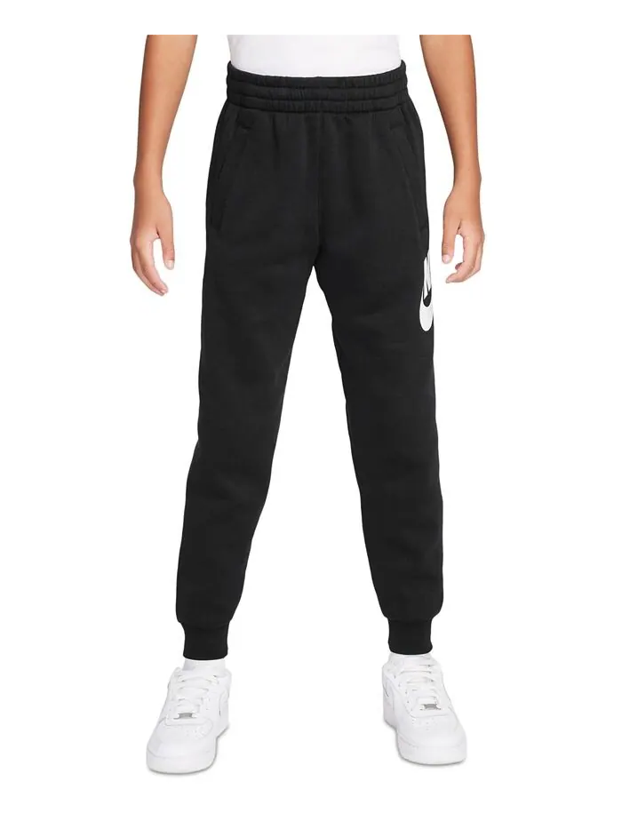 Флисовые спортивные брюки Big Kids Club Nike — изображение 1 из 4, черный/белый
