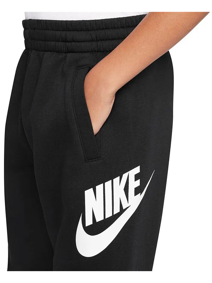 Флисовые спортивные брюки Big Kids Club Nike — изображение 3 из 4, черный/белый