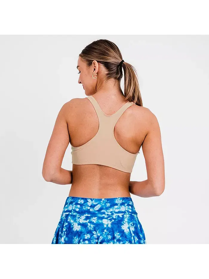 Женский спортивный купальный топ Racerback со съемными чашками Calypsa — изображение 2 из 2, желтый