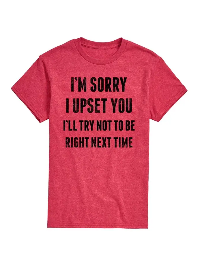 Футболка мужская с коротким рукавом Hybrid Apparel Sorry I Upset You AIRWAVES — изображение 1 из 7, красный