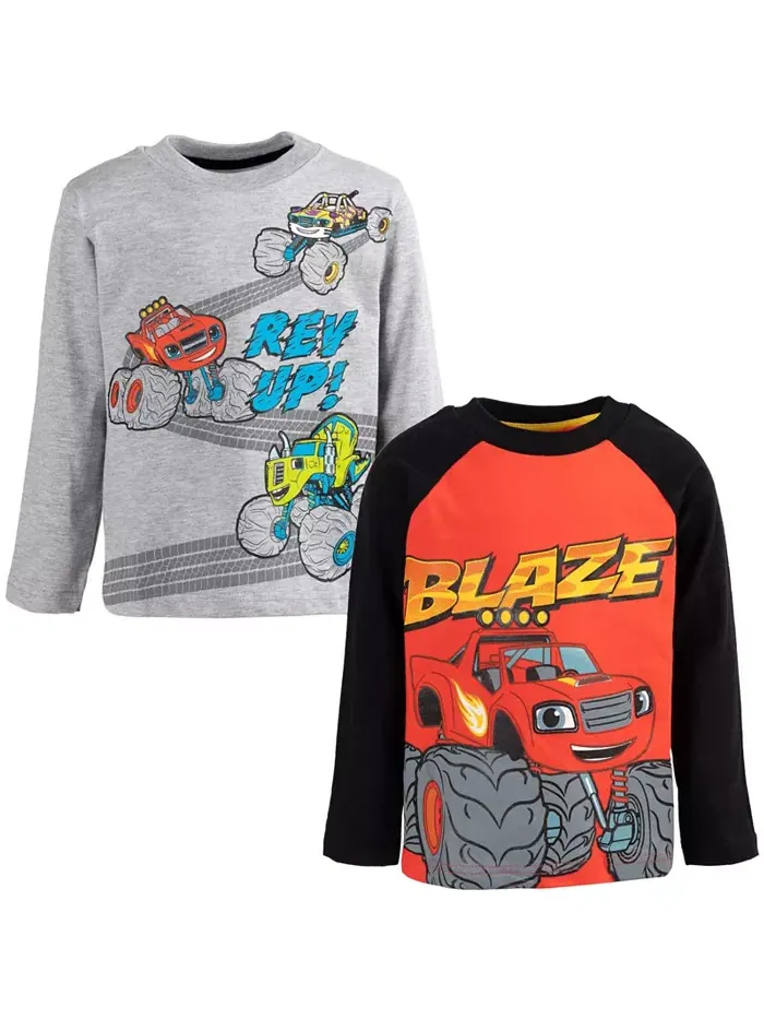 Футболки для мальчиков, 2 шт Blaze and the Monster Machines — серый