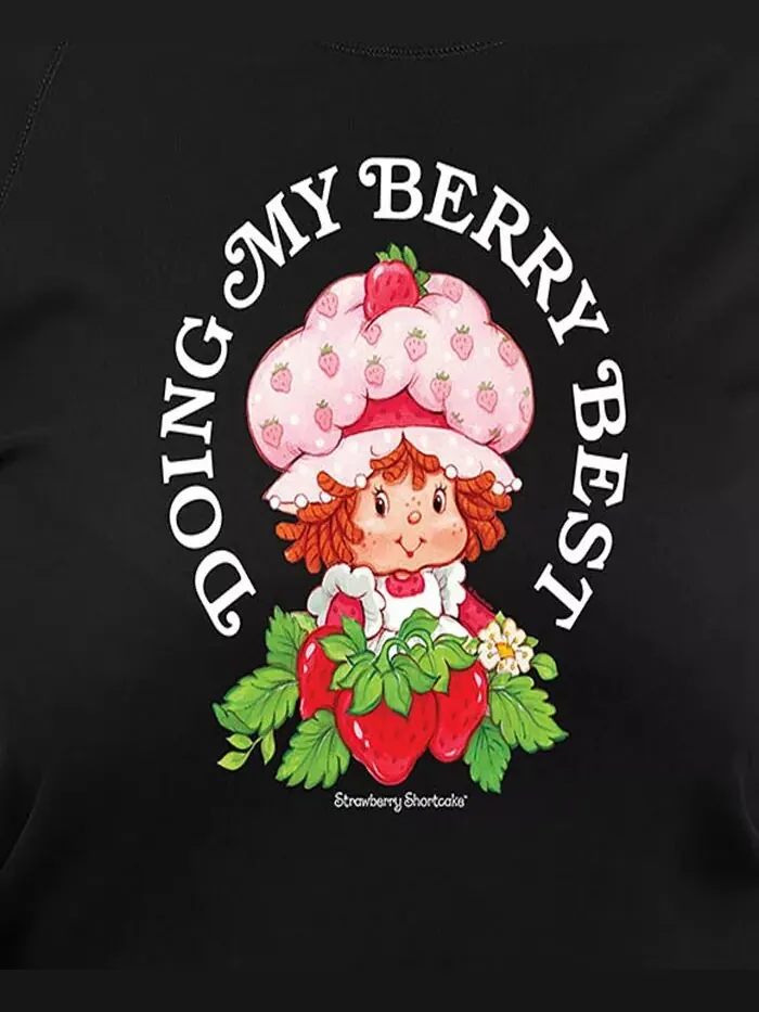 Плюс Размер Strawberry Shortcake Berry Лучший Графический Пуловер Топ Hybrid Apparel — изображение 3 из 3, черный