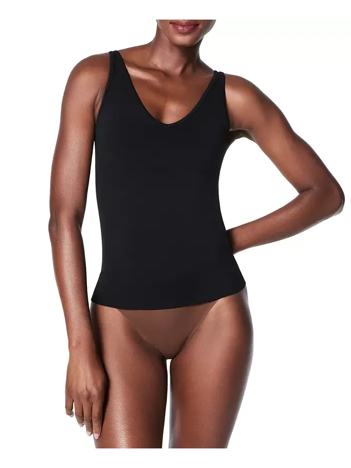 Женский повседневный бесшовный утягивающий топ SPANX — изображение 1 из 3, черный