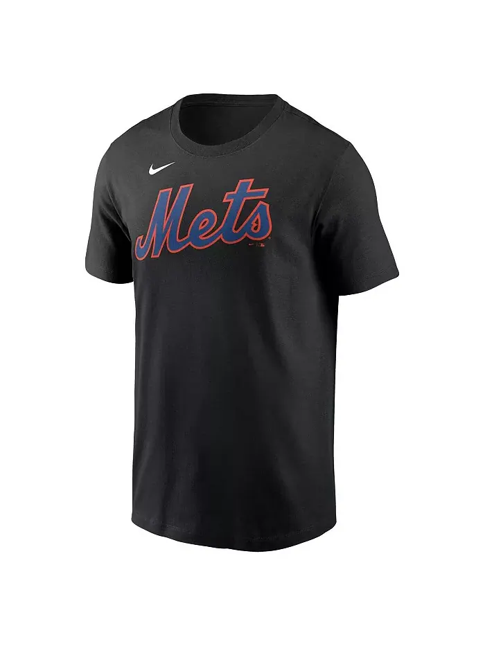 Мужская футболка Francisco Alvarez New York Mets с именем и номером — изображение 3 из 3, черный