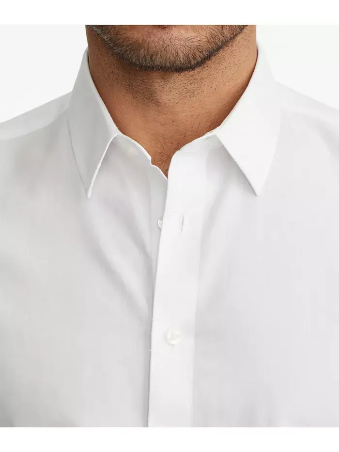 Мужская рубашка Las Cases Slim Fit, не требующая глажки UNTUCKit — изображение 2 из 3, белый
