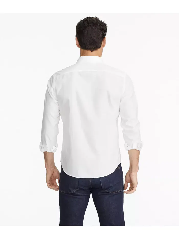 Мужская рубашка Las Cases Slim Fit, не требующая глажки UNTUCKit — изображение 3 из 3, белый