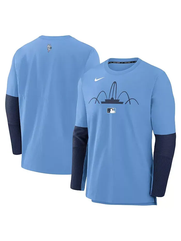 Мужская футболка с длинным рукавом Kansas City Royals Authentic Collection City Connect — изображение 1 из 3, голубой