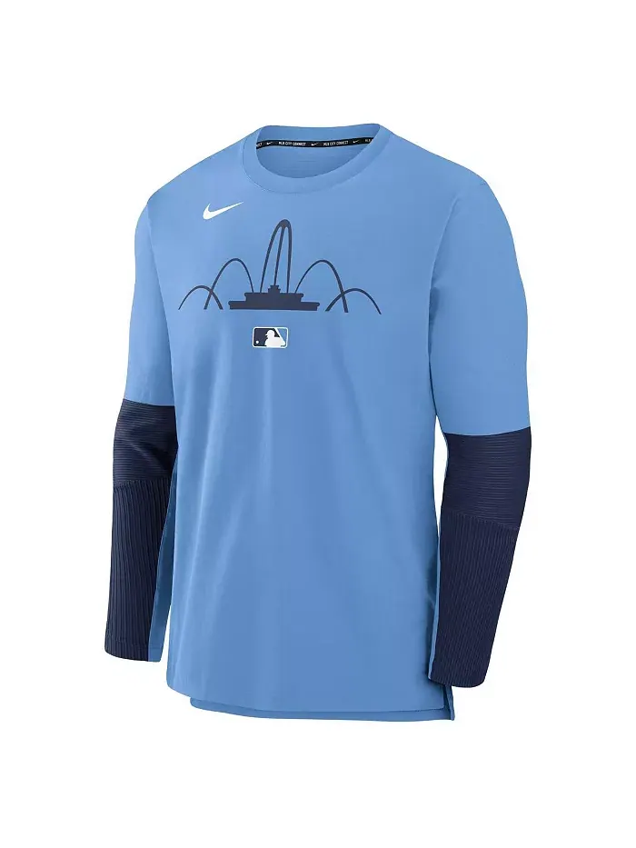 Мужская футболка с длинным рукавом Kansas City Royals Authentic Collection City Connect — изображение 2 из 3, голубой
