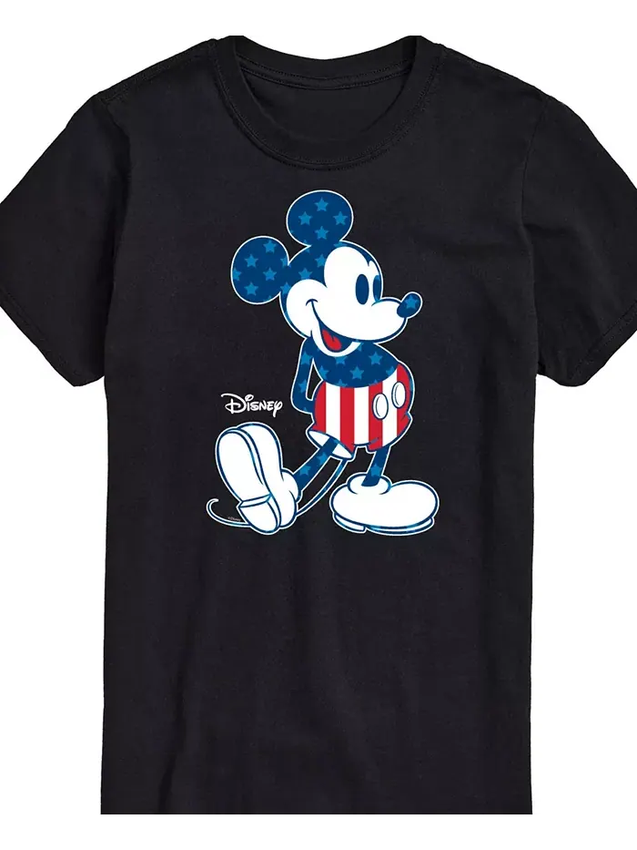 Мужская футболка с коротким рукавом Disney Mickey Mouse American AIRWAVES — изображение 2 из 3, черный