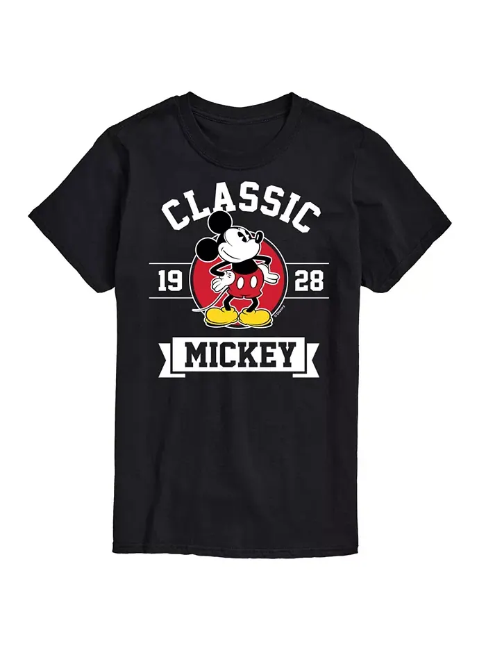 Мужская футболка Disney Classic Mickey с коротким рукавом AIRWAVES — изображение 1 из 3, черный