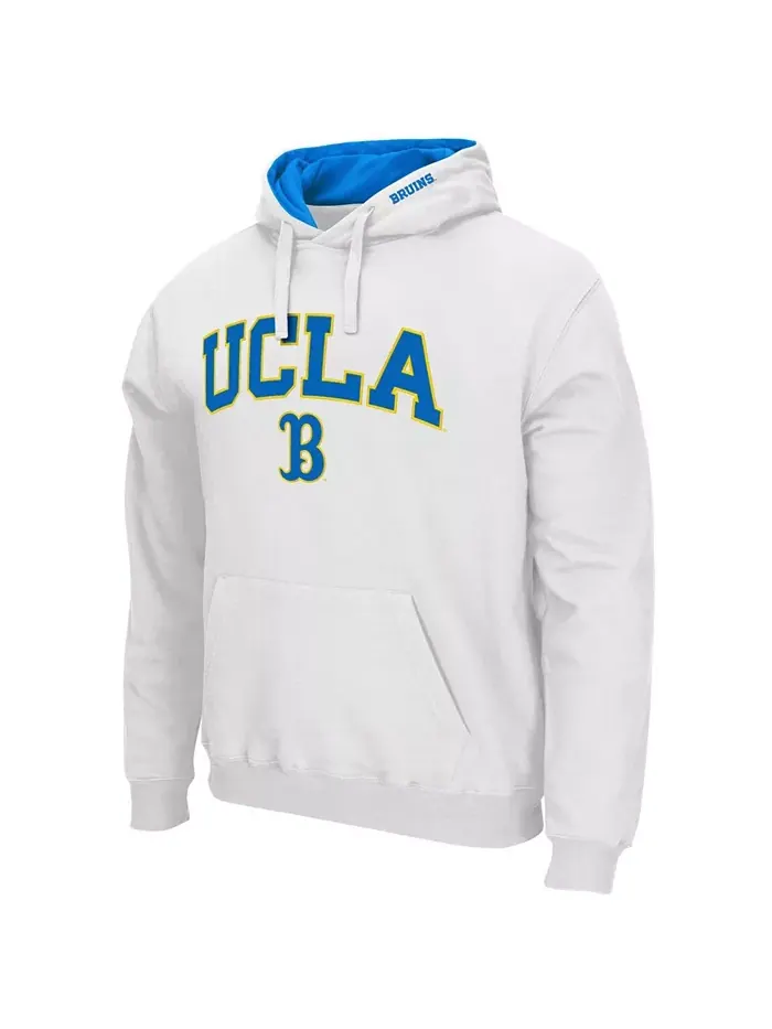 Мужская толстовка с капюшоном UCLA Bruins Arch Logo 3.0 Colosseum — изображение 2 из 5, белый