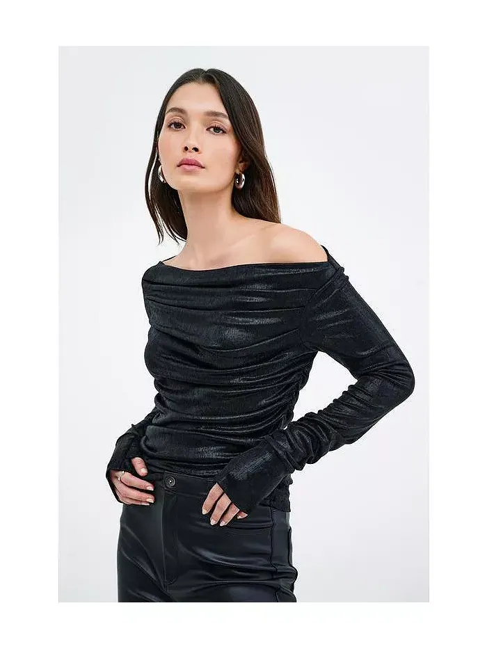 Женский топ Cooper Metallic Marcella — изображение 5 из 7, оникс