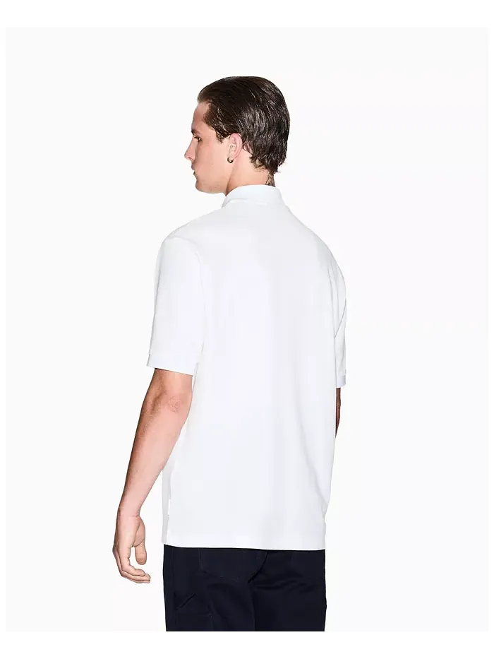 Мужская поло AX Box из мерсеризованного пике A|X Armani Exchange — изображение 2 из 5, бежевый/бежевый