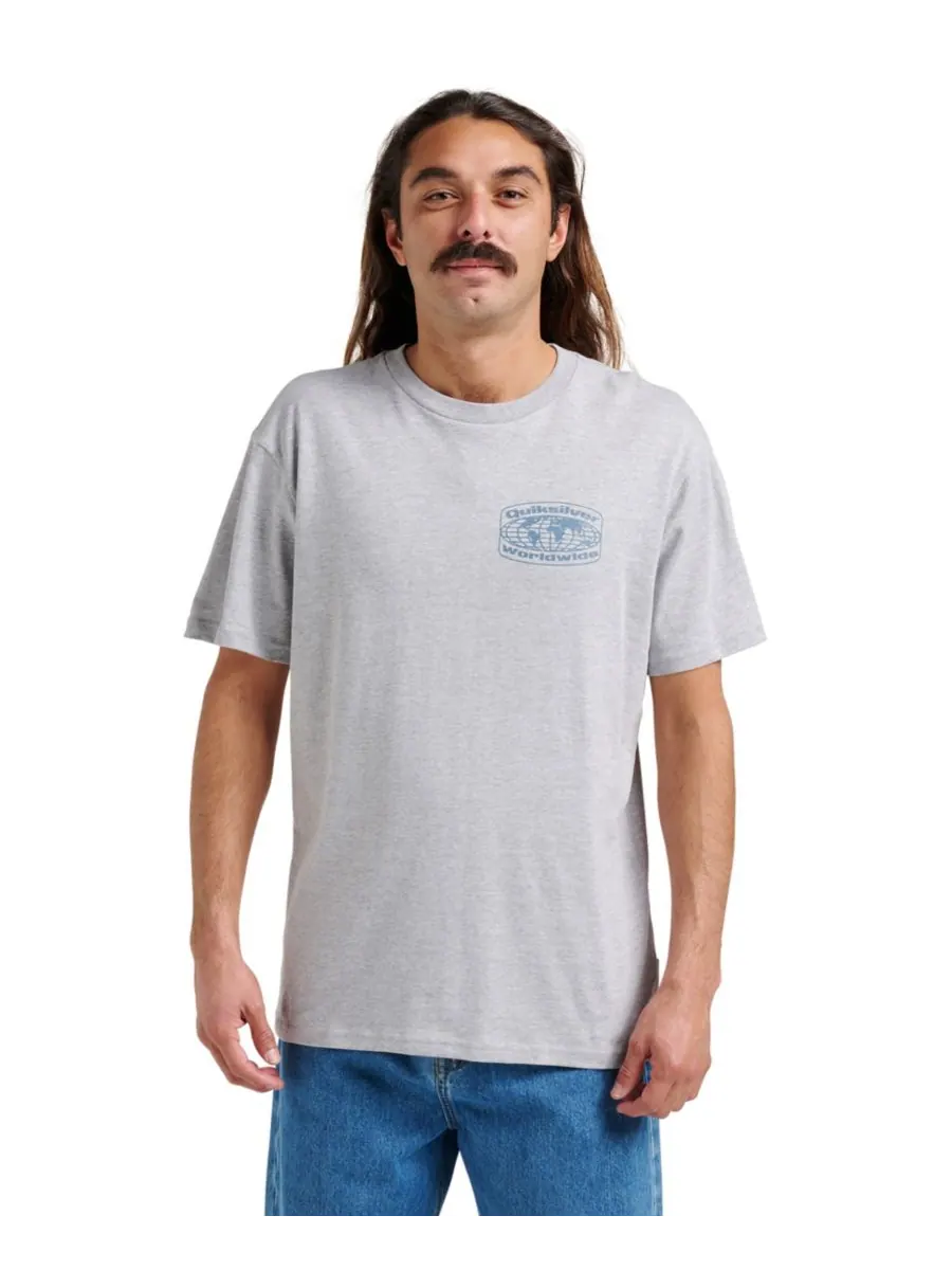 Мужская футболка Global Local Quiksilver — изображение 2 из 3, серый