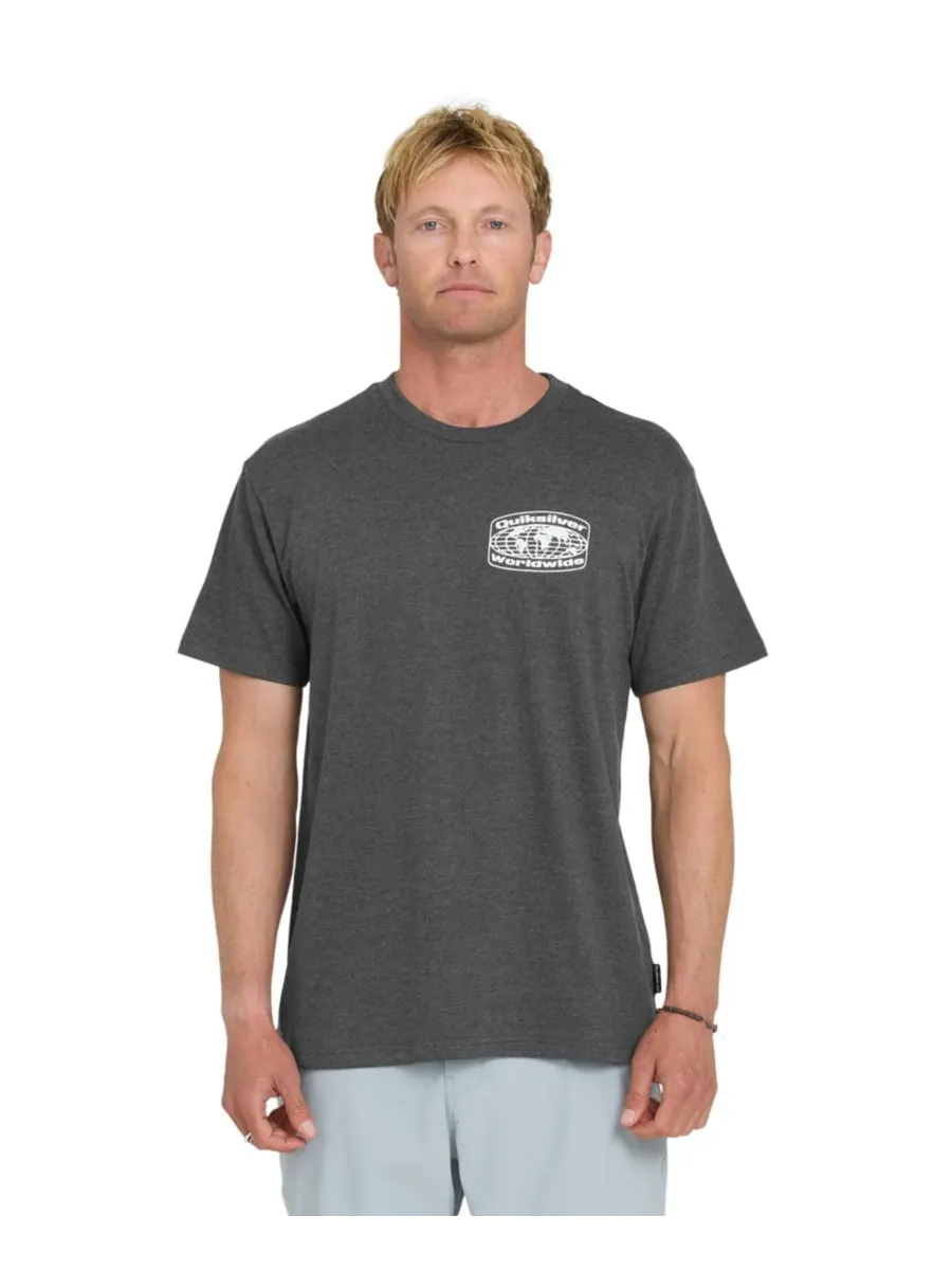 Мужская футболка Global Local Quiksilver — изображение 3 из 3, серый