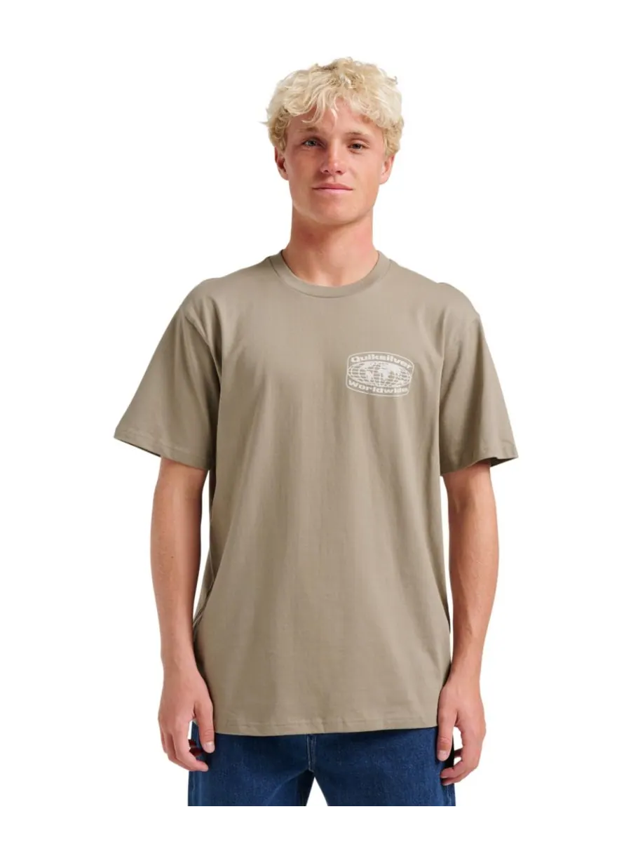Мужская футболка Global Local Quiksilver — изображение 2 из 3, серый