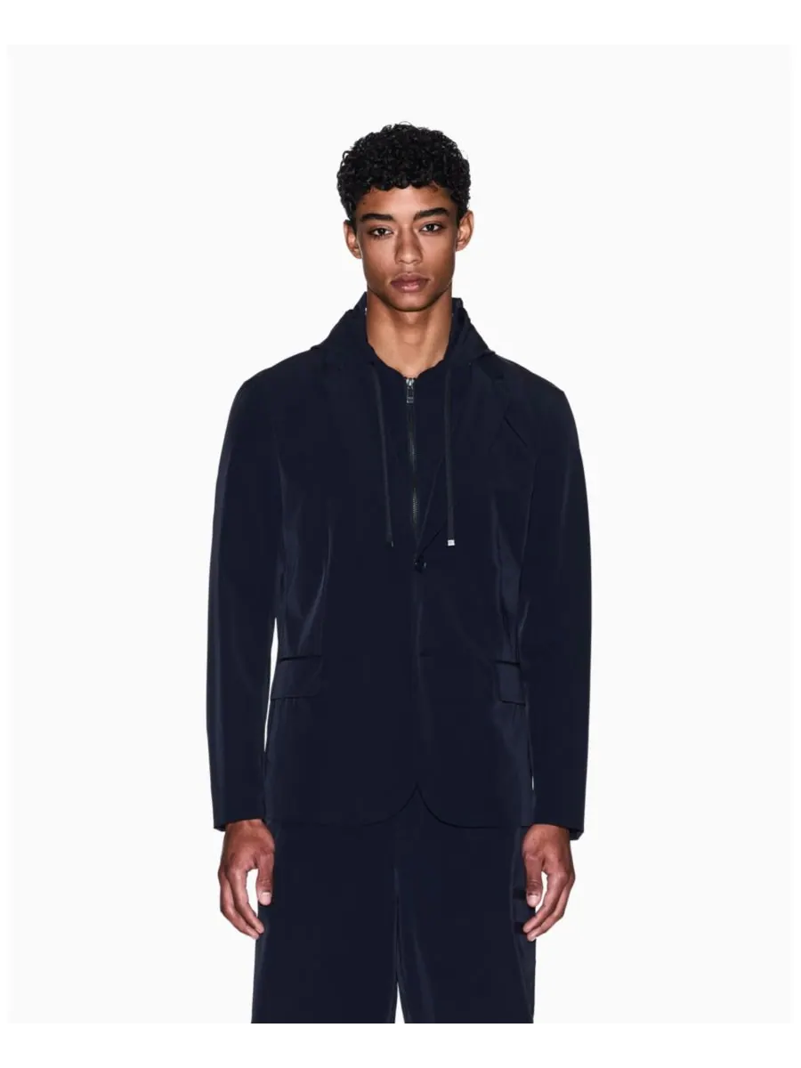 Мужской пиджак из эластичного нейлона A|X Armani Exchange — изображение 1 из 5, глубокий темно-синий