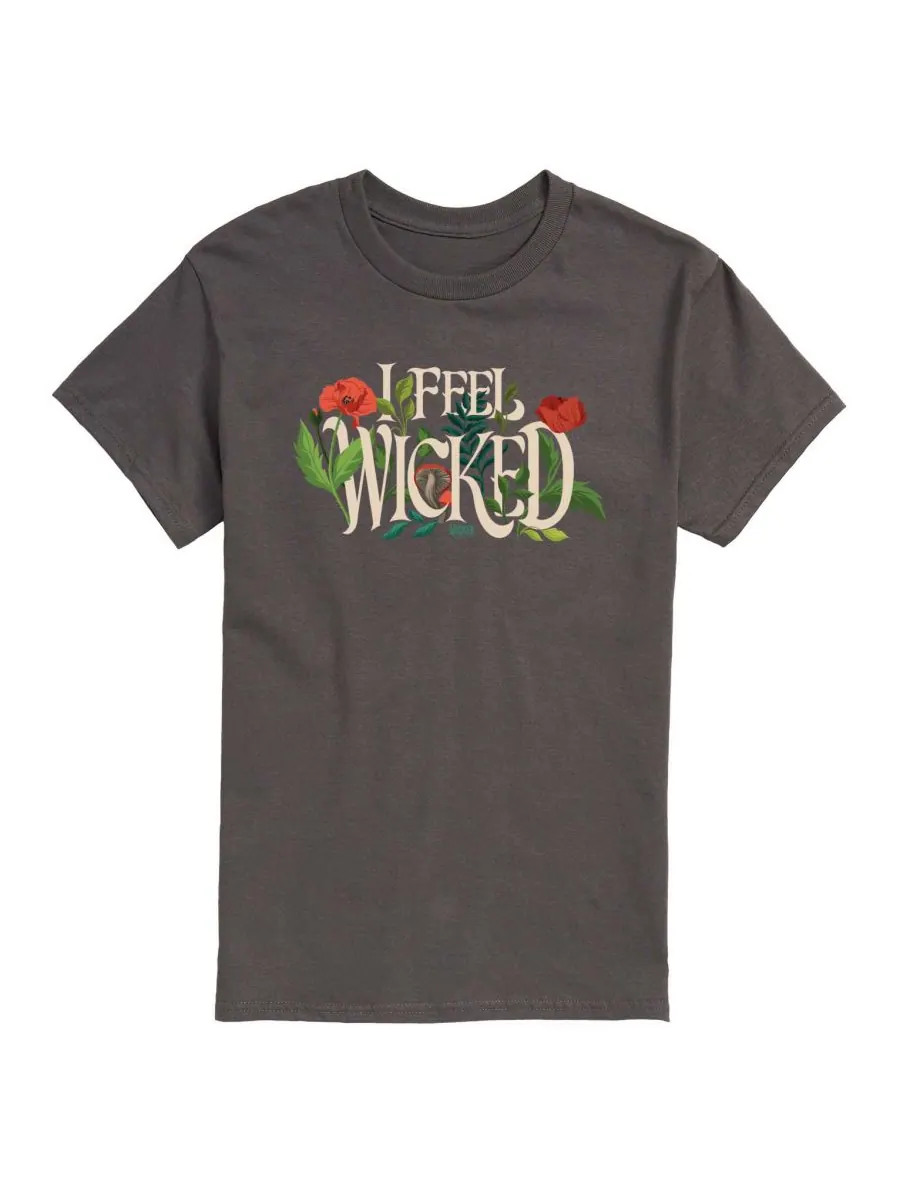 Мужская футболка с коротким рукавом и графическим принтом "Wicked Part 2 I Feel Wicked" AIRWAVES — изображение 1 из 3, серый