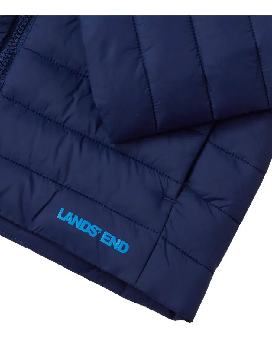 Детская куртка с капюшоном, с утеплителем, Husky FeatherFree Lands' End — изображение 4 из 4, темно-синий