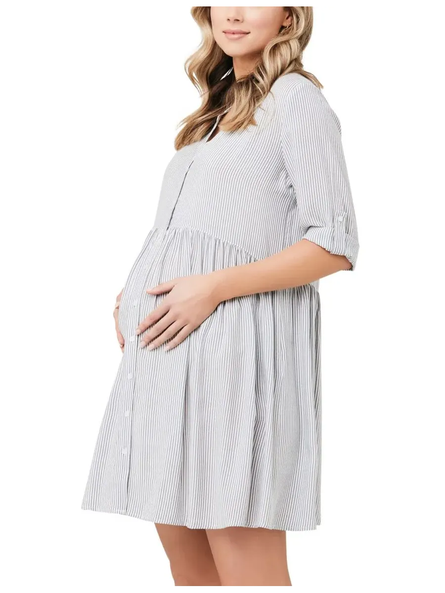 Платье-рубашка Sam St для беременных Ripe Maternity — изображение 2 из 3, белый