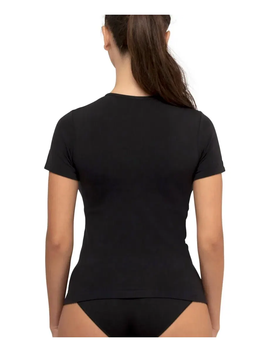 Футболка женская с коротким рукавом, The Perfect Short-Sleeve Crewneck T-Shirt Underoutfit — изображение 5 из 5, черный