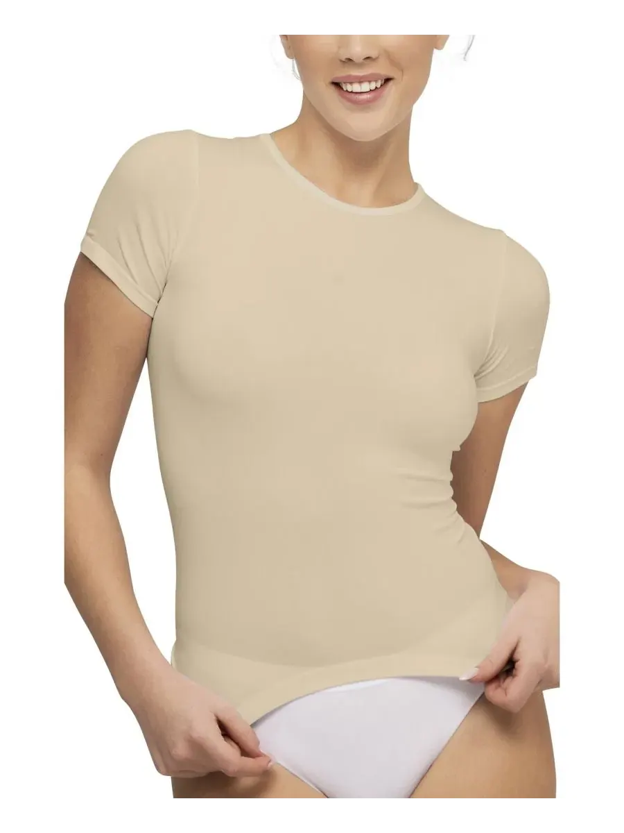 Женская футболка с коротким рукавом The Perfect Short-Sleeve Crewneck T-Shirt Underoutfit, Wood Ash