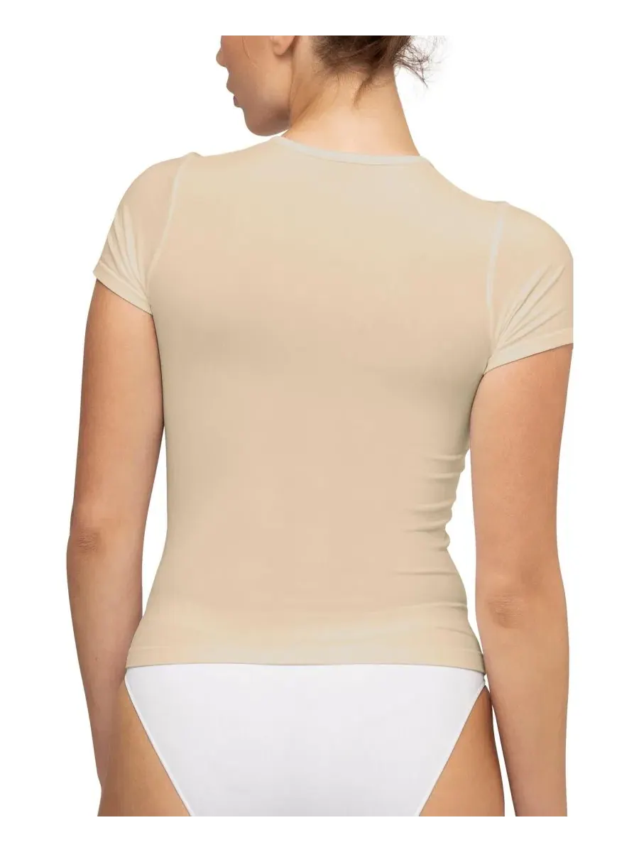 Женская футболка с коротким рукавом The Perfect Short-Sleeve Crewneck T-Shirt Underoutfit, Wood Ash — изображение 5 из 6