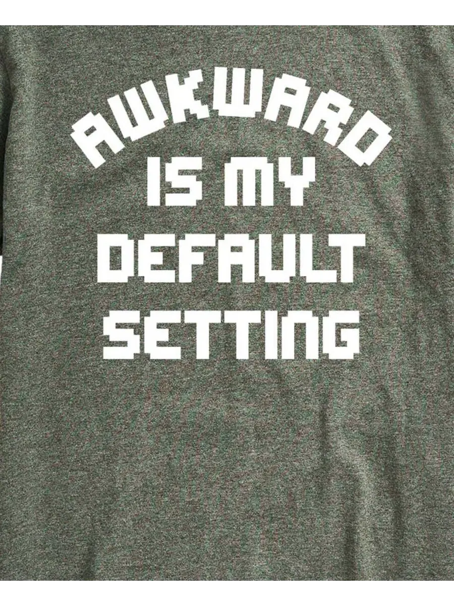 Футболка мужская с коротким рукавом с принтом Awkward Is My Default Setting AIRWAVES — изображение 3 из 3, зеленый