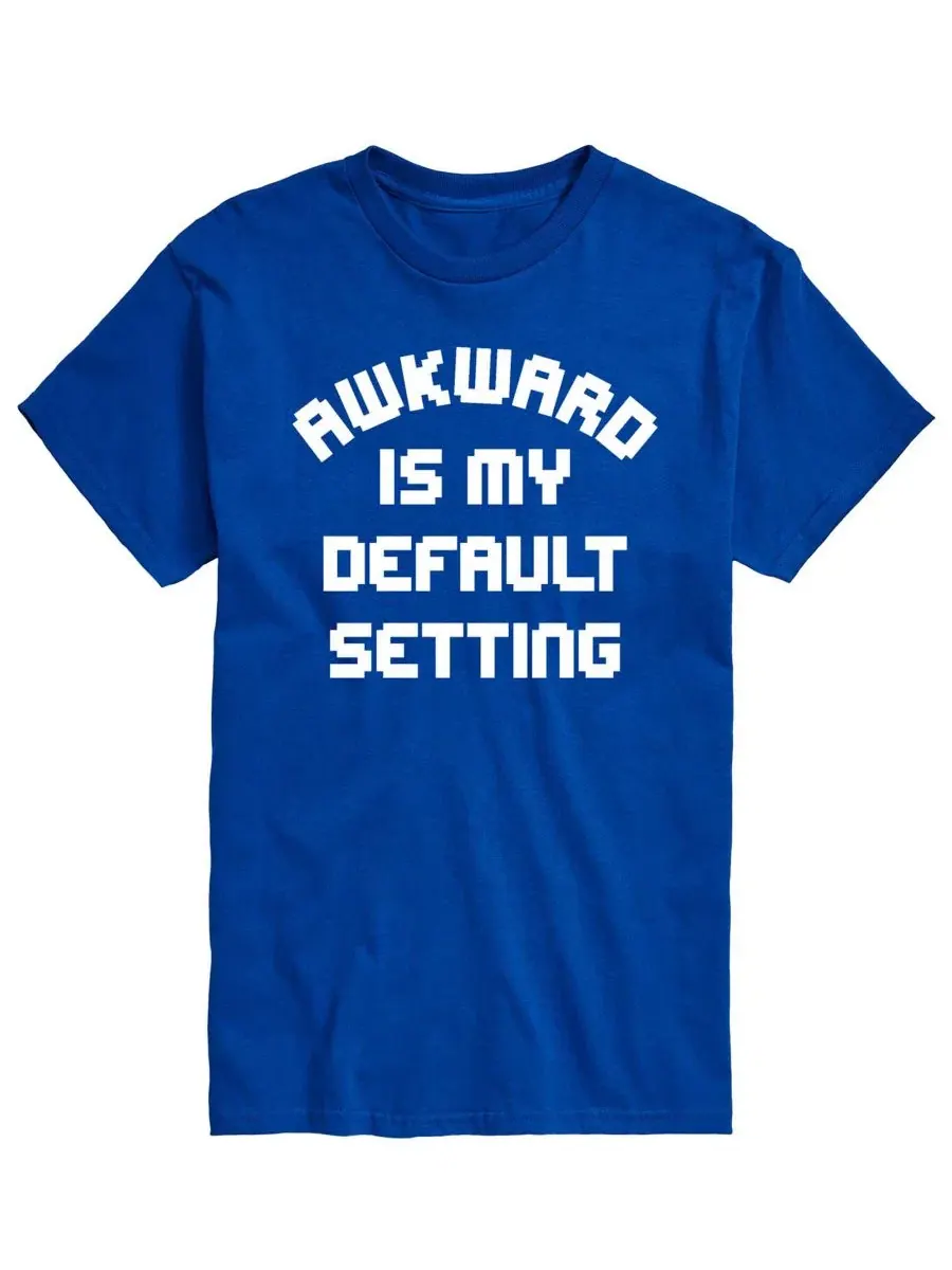 Футболка с коротким рукавом, с принтом, Awkward Is My Default Setting AIRWAVES — изображение 1 из 3, синий