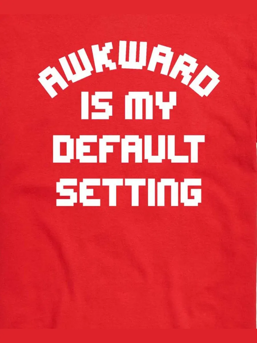 Футболка мужская с коротким рукавом Awkward Is My Default Setting AIRWAVES — изображение 3 из 3, красный