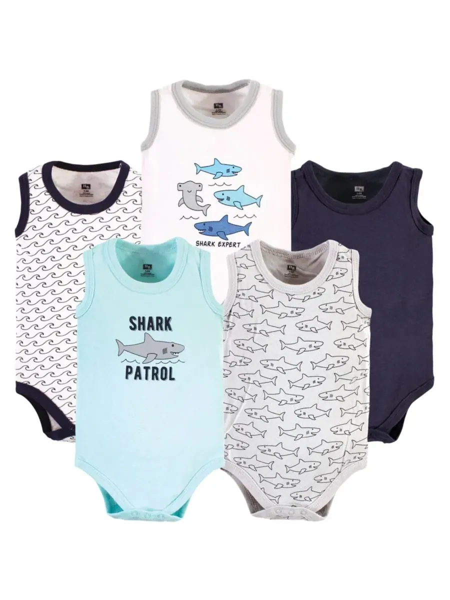 Мягкие хлопковые комбинезоны без рукавов Hudson Baby, Shark Patrol — изображение 1 из 7