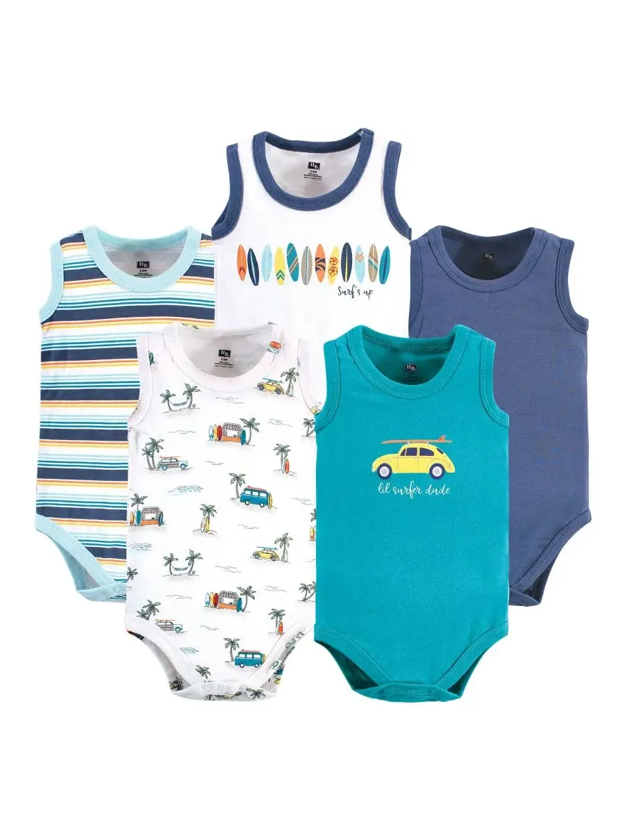 Мягкие хлопковые комбинезоны без рукавов Hudson Baby, Surfer Dude — изображение 1 из 9