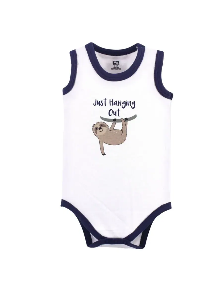 Мягкие хлопковые комбинезоны без рукавов Hudson Baby, Sloth — изображение 4 из 6