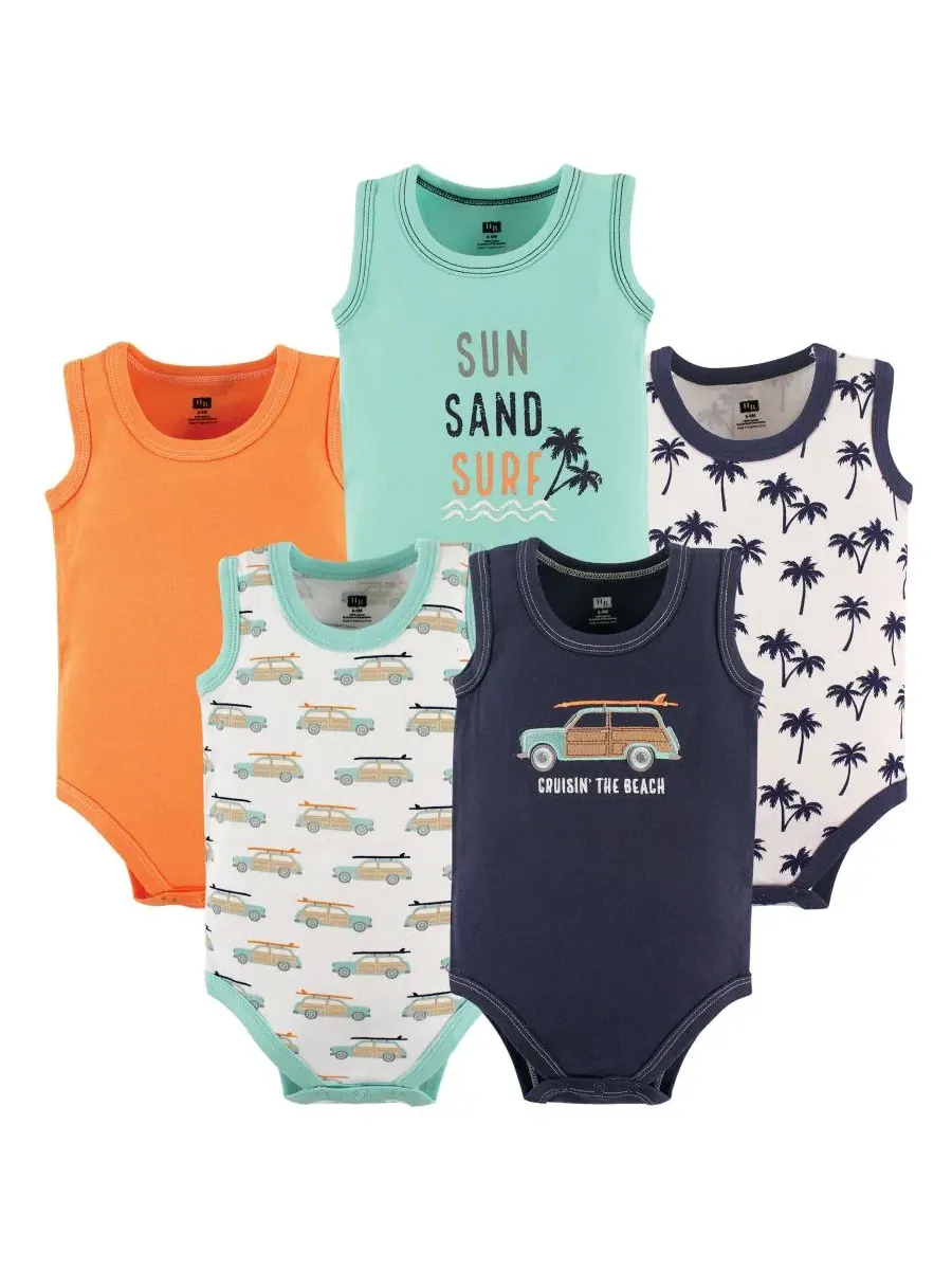Мягкие хлопковые комбинезоны без рукавов Hudson Baby, Surf Car — изображение 1 из 2