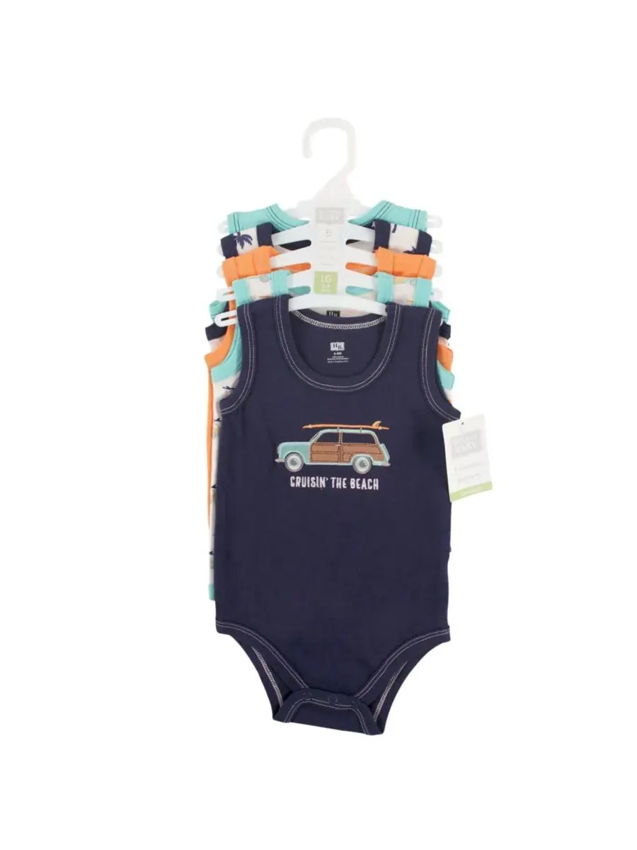 Мягкие хлопковые комбинезоны без рукавов Hudson Baby, Surf Car — изображение 2 из 2