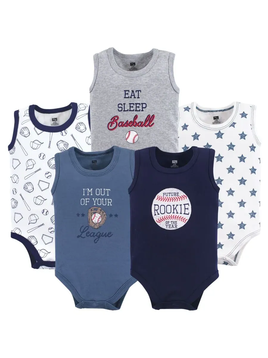 Мягкие хлопковые комбинезоны без рукавов Hudson Baby, Baseball — изображение 1 из 2