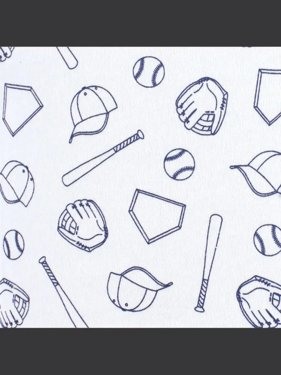 Мягкие хлопковые комбинезоны без рукавов Hudson Baby, Baseball — изображение 2 из 2