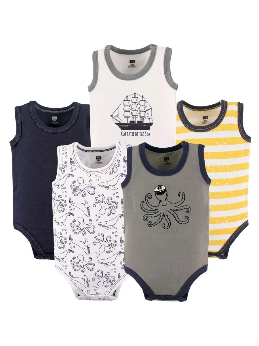 Мягкие хлопковые комбинезоны без рукавов Hudson Baby, Sea Captain — изображение 1 из 2