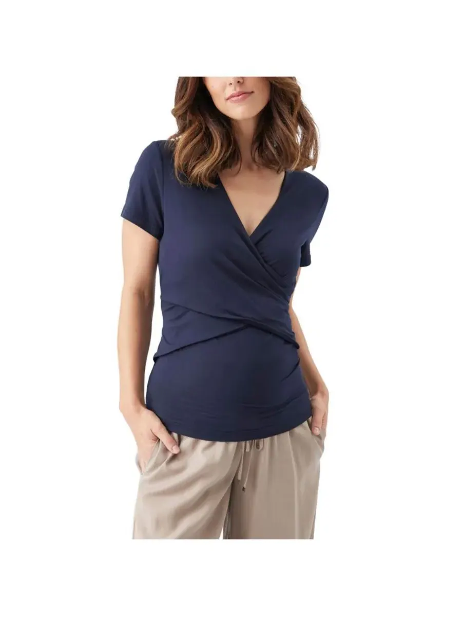 Футболка для кормления Maternity Ripe Luxe Knit Embrace Ripe Maternity — изображение 1 из 6, темно-синий