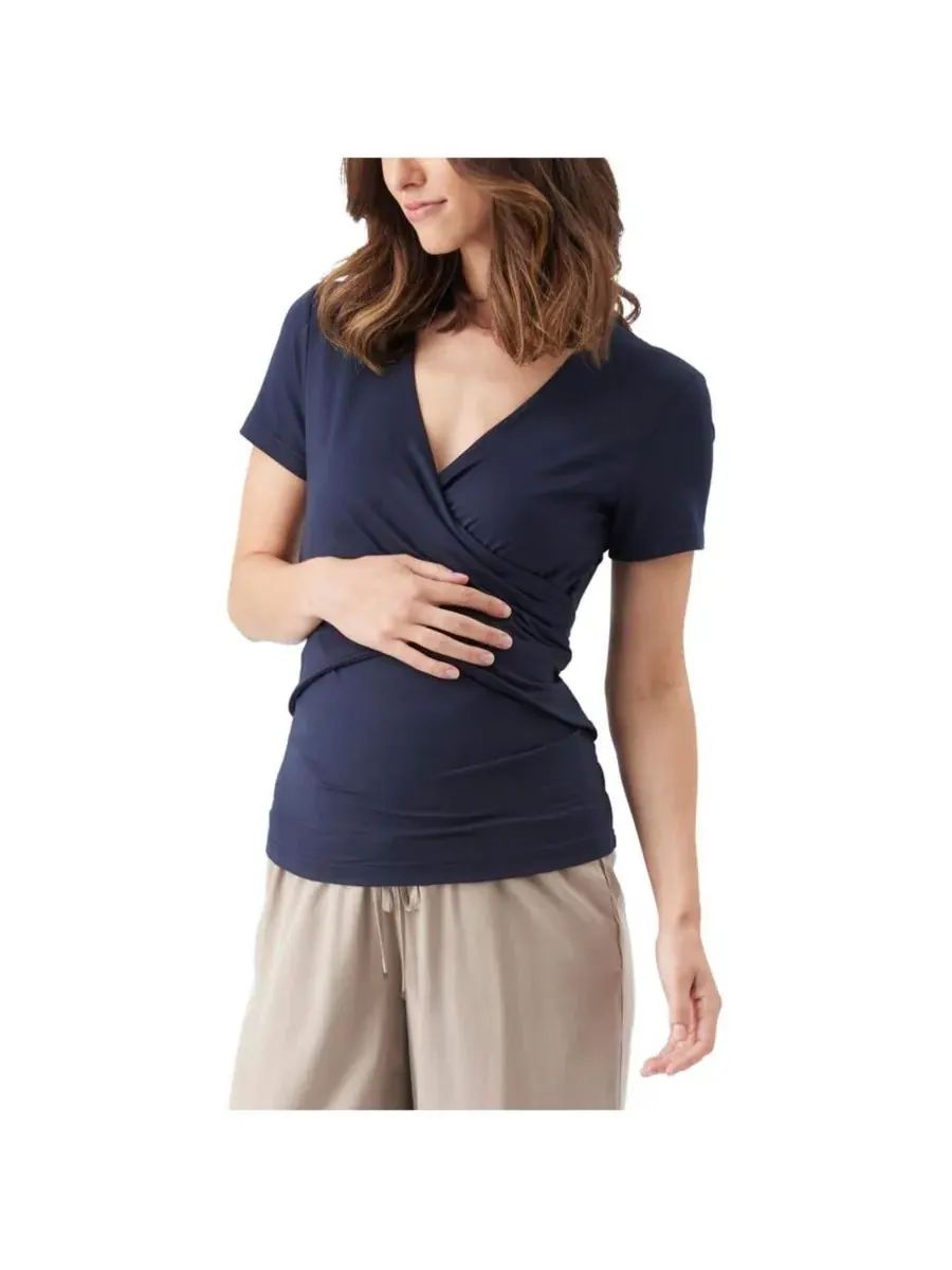 Футболка для кормления Maternity Ripe Luxe Knit Embrace Ripe Maternity — изображение 2 из 6, темно-синий