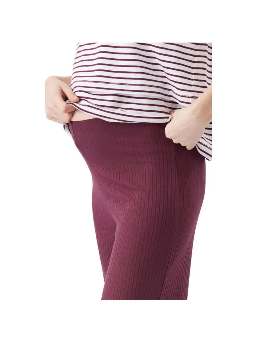 Женские брюки для беременных Cindy в рубчик Ripe Maternity — изображение 4 из 5, коричневый