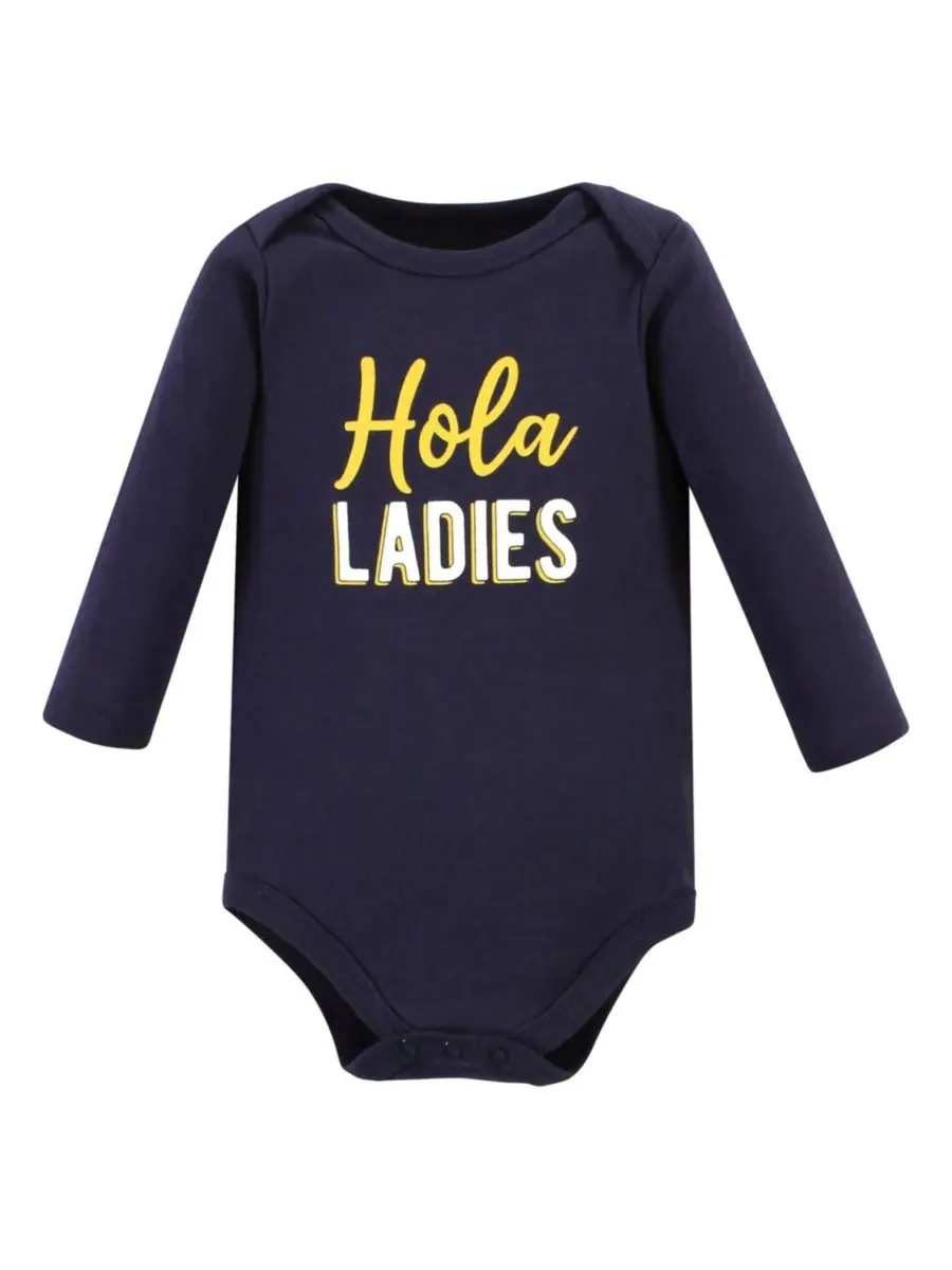 Коллекция из пяти хлопковых боди с длинными рукавами Hudson Baby, Hola Ladies 5-Pack — изображение 2 из 7