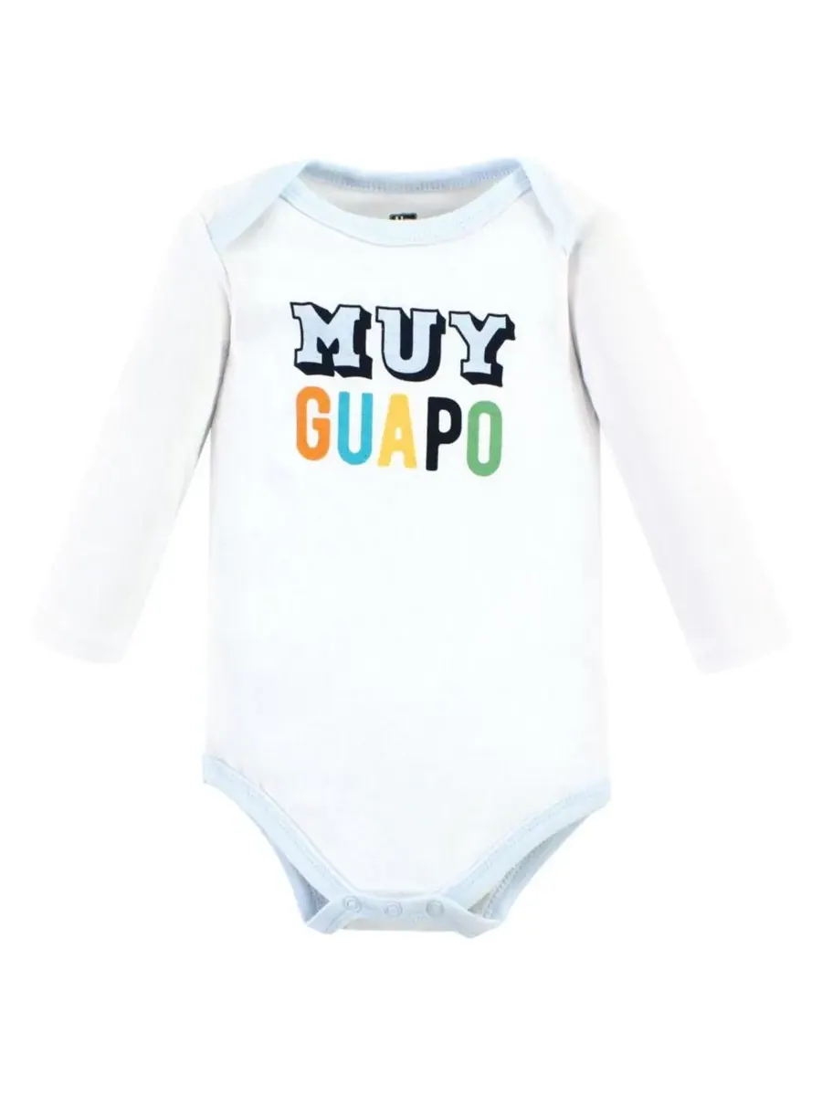 Коллекция из пяти хлопковых боди с длинными рукавами Hudson Baby, Hola Ladies 5-Pack — изображение 3 из 7